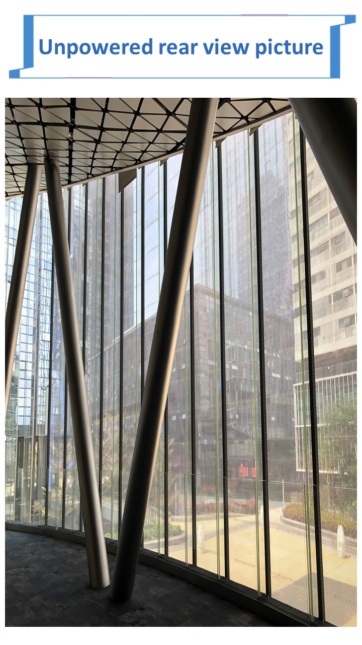 LED film screen Unpowered rear view